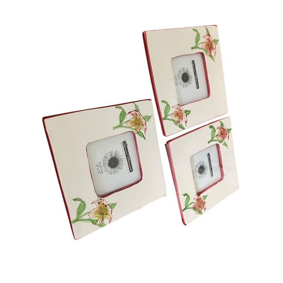 Set of 6 Picture Photo Frames 6" x 6" Tradewinds Bay Botanicals - Picture 4 of 10